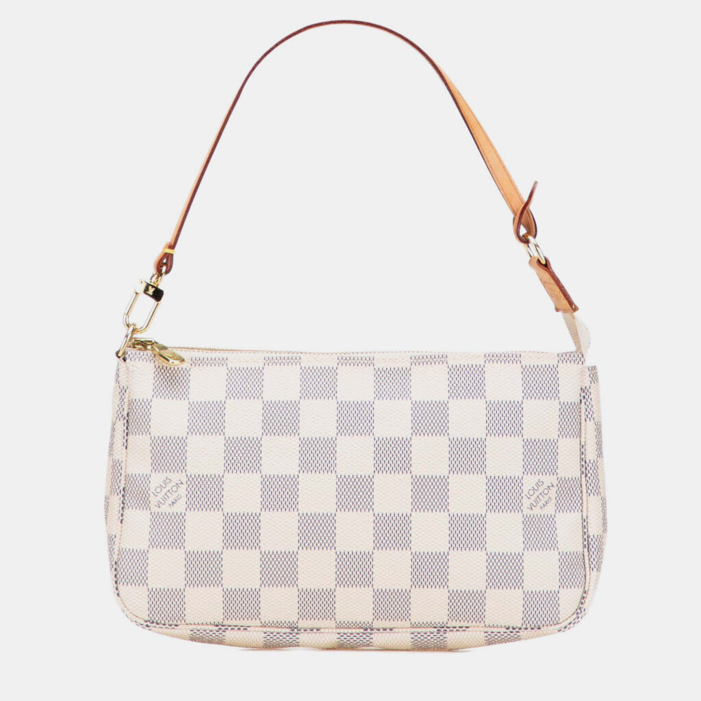 Louis Vuitton White Damier Azur Pochette Accessoires Louis Vuitton White Damier Azur Pochette Accessoires