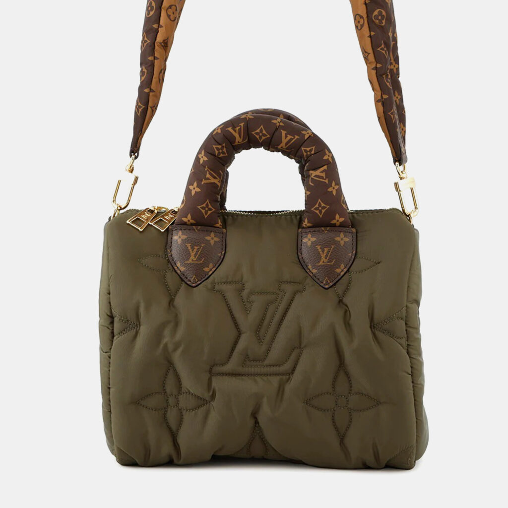 Louis Vuitton Speedy Bandouliere Khaki Recycled Nylon Monogram Size 25 Louis Vuitton Speedy Bandouliere Khaki Recycled Nylon Monogram Size 25