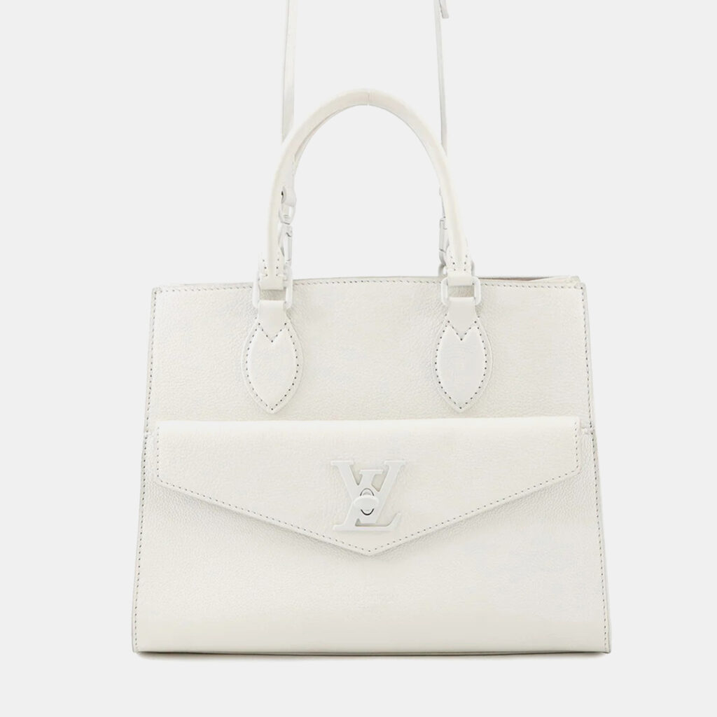 Louis Vuitton Rock Me Tote Blanc Grained Calf Leather Size Pm