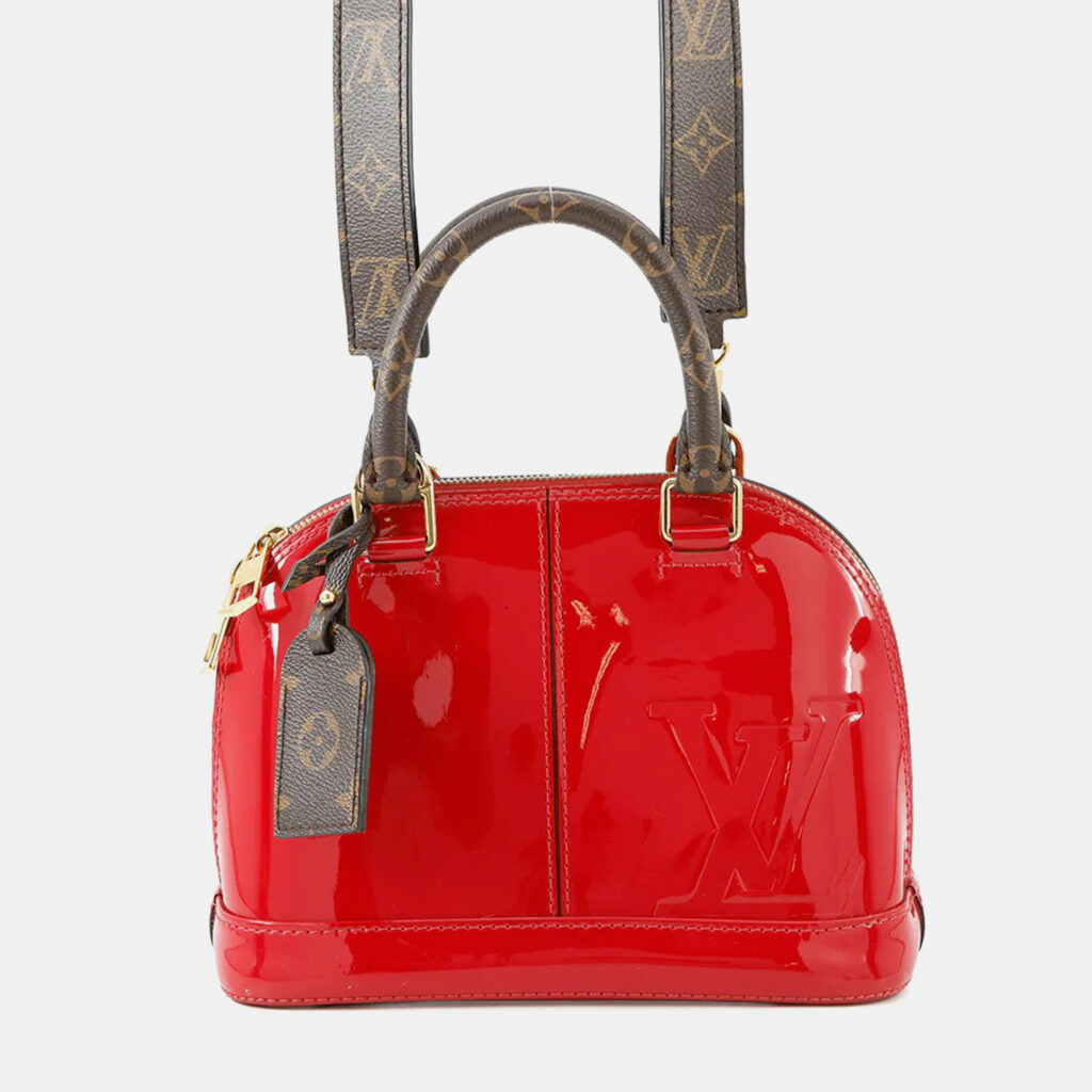 Louis Vuitton Alma Scarlet Monogram Vernis Leather Size Bb
