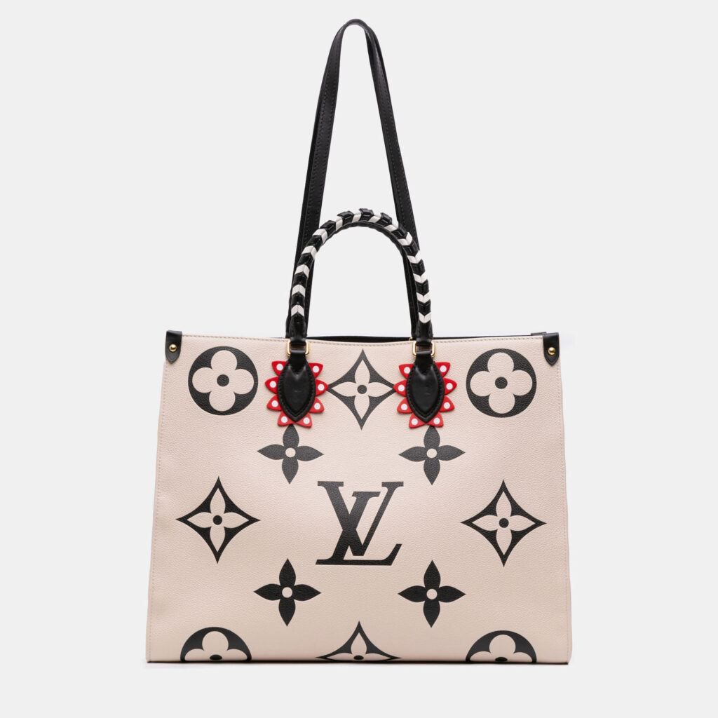 Louis Vuitton Beige Monogram Empreinte Giant Crafty Onthego GM Louis Vuitton Beige Monogram Empreinte Giant Crafty Onthego GM