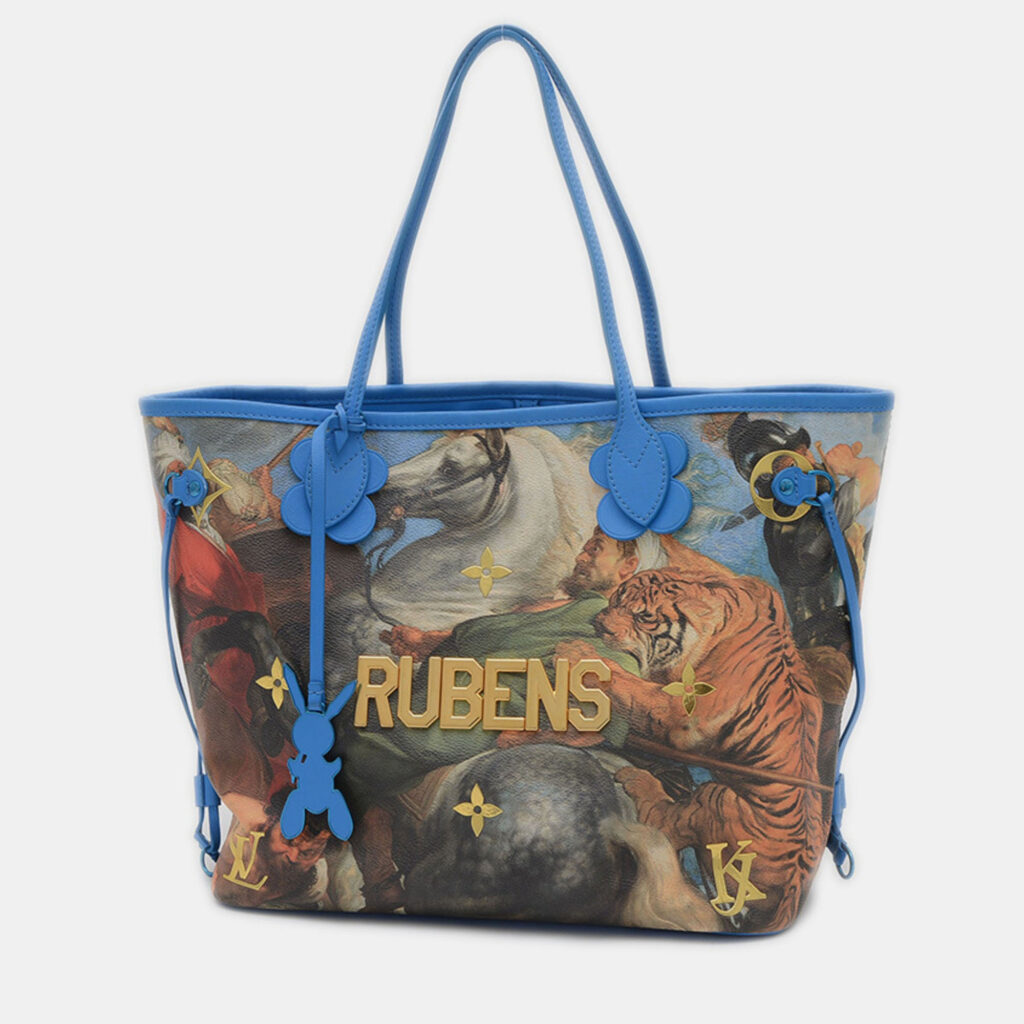 Louis Vuitton Masters Collection Neverfull MM Rubens Blue Coated Canvas Tote Bag Louis Vuitton Masters Collection Neverfull MM Rubens Blue Coated Canvas Tote Bag
