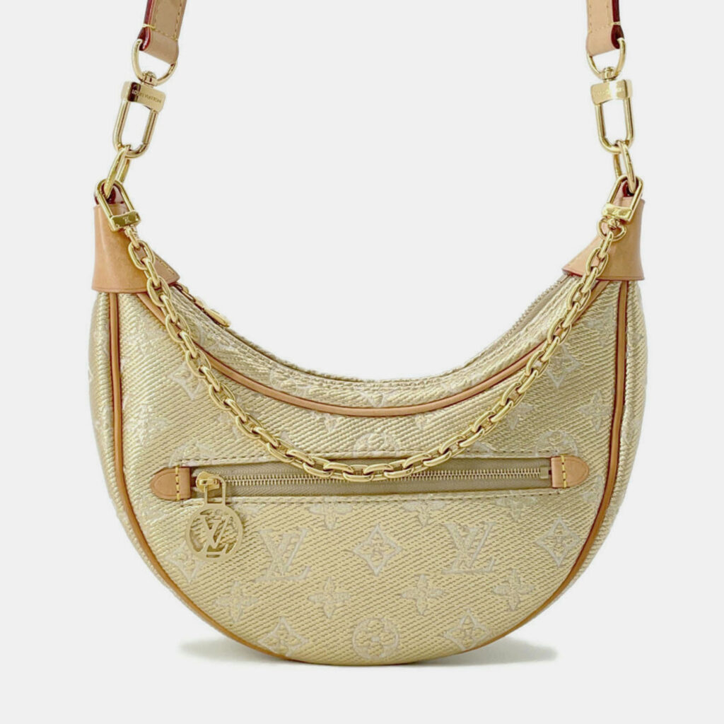 Louis Vuitton Woven Fabric Gold Shoulder Bags Louis Vuitton Woven Fabric Gold Shoulder Bags