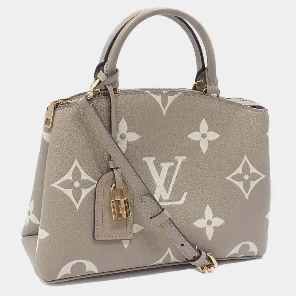 Louis Vuitton Petit Palais Tourterelle Monogram Empreinte Leather Handbag