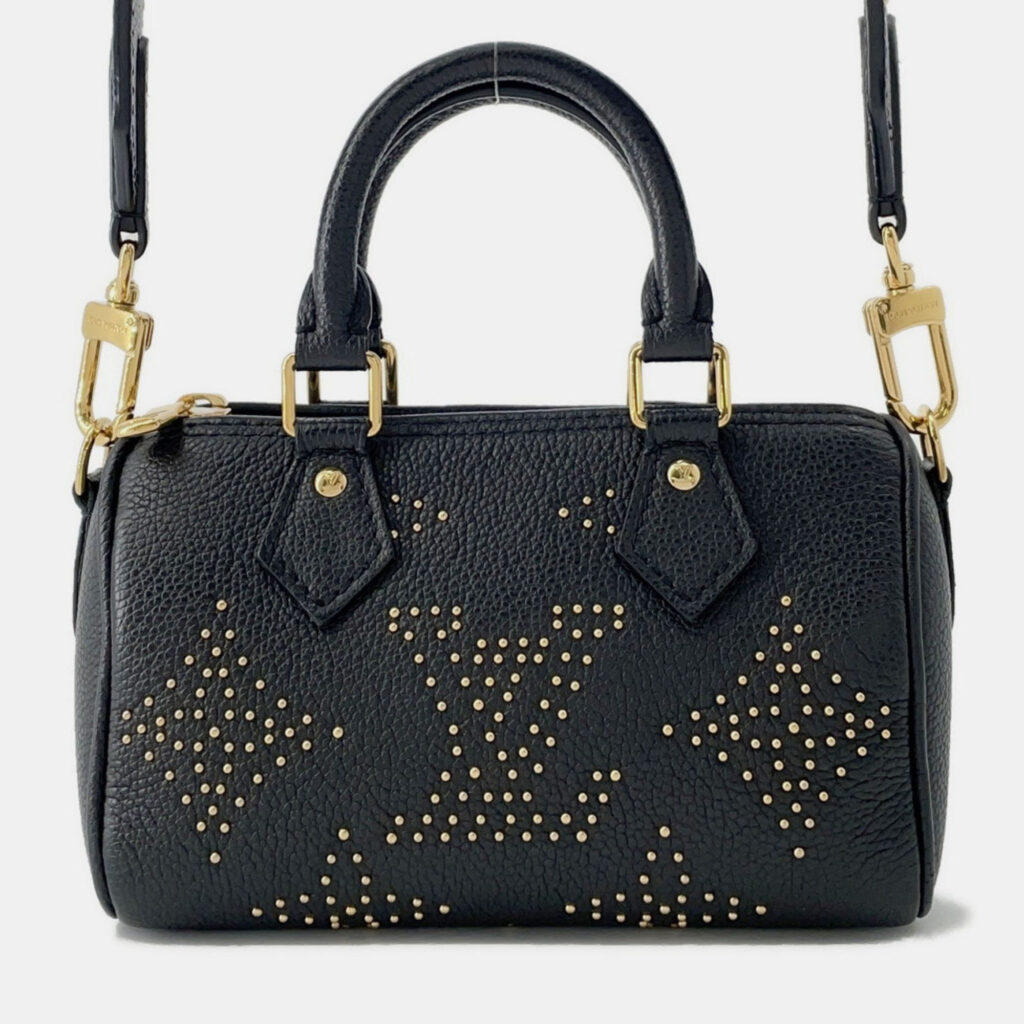 Louis Vuitton Speedy Nano Black Leather Shoulder Bag Louis Vuitton Speedy Nano Black Leather Shoulder Bag
