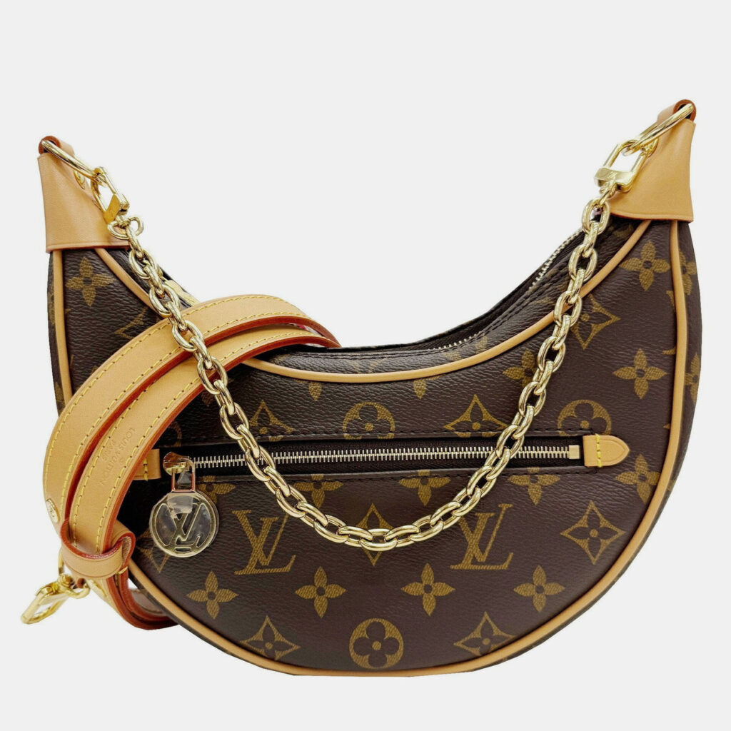 Louis Vuitton Brown Monogram Canvas Loop Shoulder Bag Louis Vuitton Brown Monogram Canvas Loop Shoulder Bag