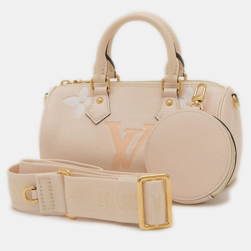 Louis Vuitton Papillon BB Cream, Saffron Monogram Empreinte Leather Shoulder Bag Louis Vuitton Papillon BB Cream, Saffron Monogram Empreinte Leather Shoulder Bag