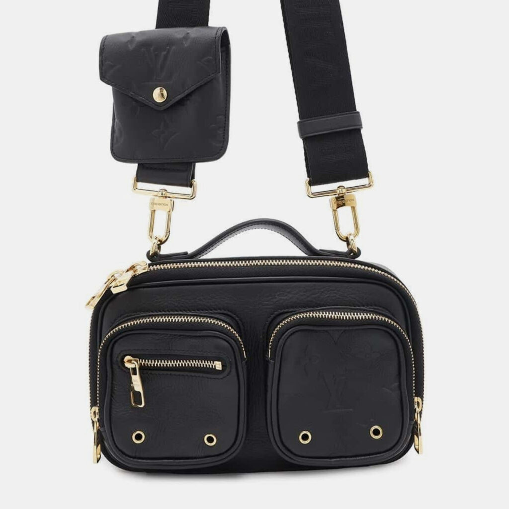 Louis Vuitton Utility Calfskin with Embossed Monogram Crossbody Bag Louis Vuitton Utility Calfskin with Embossed Monogram Crossbody Bag