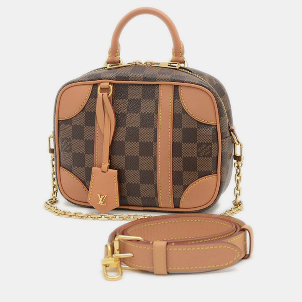 Louis Vuitton Valisette Souple BB Damier Ebene Canvas Handbag
