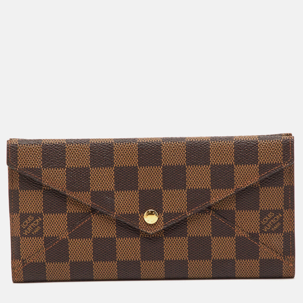 Louis Vuitton Damier Ebene Canvas Long Origami Wallet