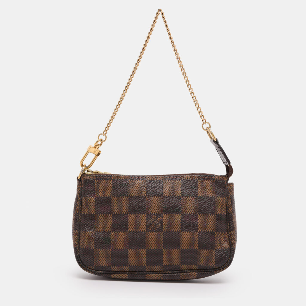 Louis Vuitton Damier Ebene Canvas Mini Pochette Accessoires Bag Louis Vuitton Damier Ebene Canvas Mini Pochette Accessoires Bag