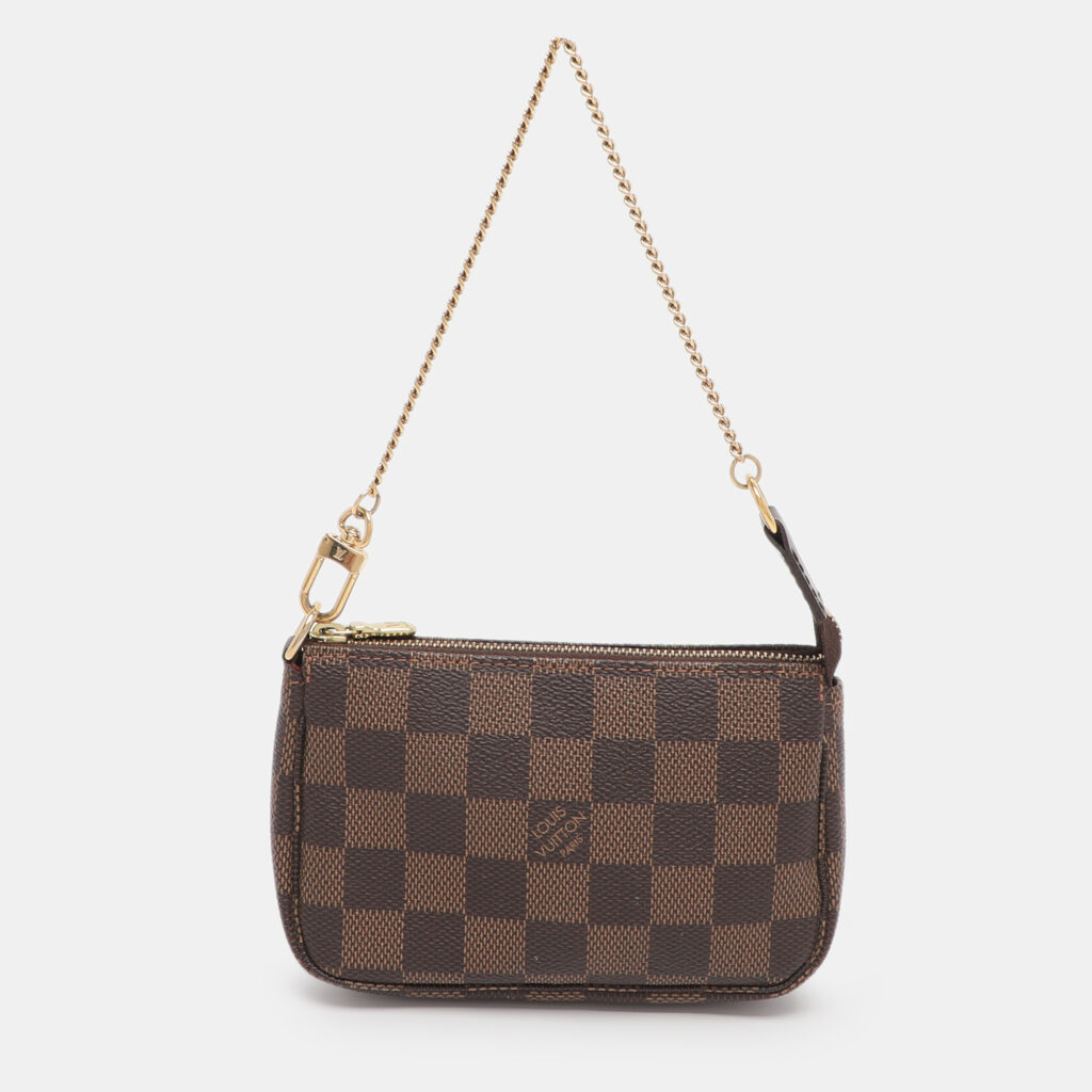 Louis Vuitton Damier Ebene Canvas Mini Pochette Accessoires Bag Louis Vuitton Damier Ebene Canvas Mini Pochette Accessoires Bag