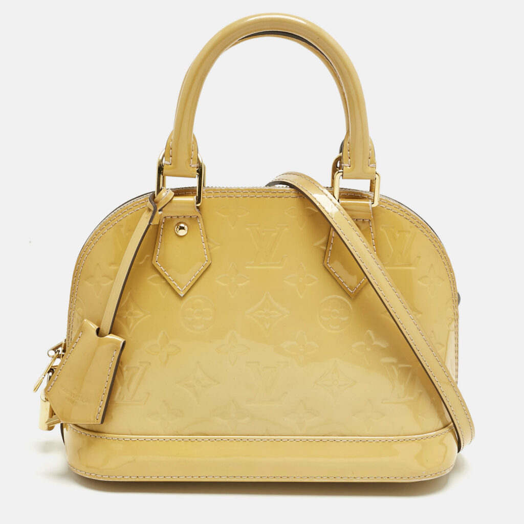 Louis Vuitton Jaune Passion Monogram Vernis Alma BB Bag