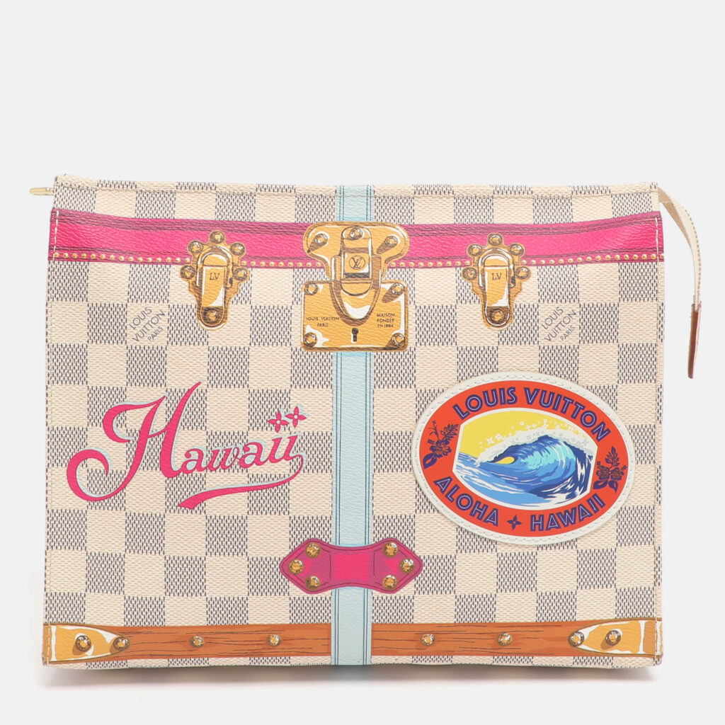 Louis Vuitton Damier Azur Canvas Summer Trunk Toiletry Pouch Louis Vuitton Damier Azur Canvas Summer Trunk Toiletry Pouch