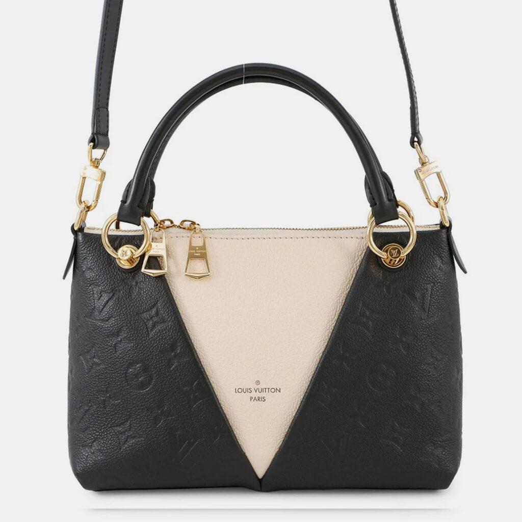 Louis Vuitton V Tote Noir Monogram Empreinte Leather Size BB