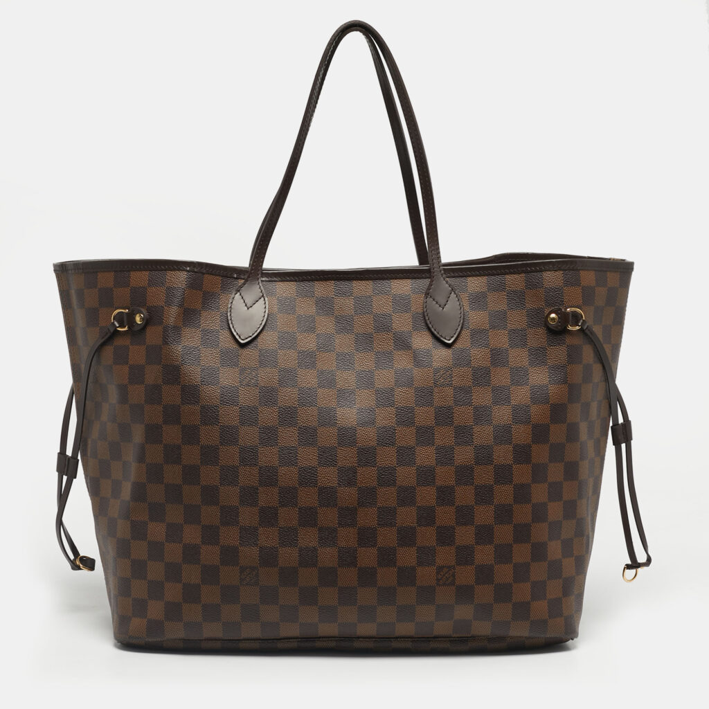 Louis Vuitton Damier Ebene Canvas Neverfull GM Bag Louis Vuitton Damier Ebene Canvas Neverfull GM Bag