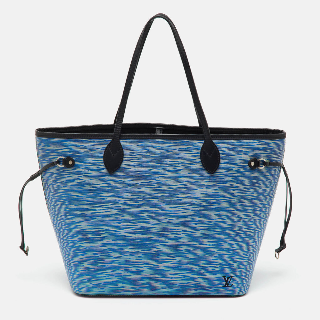 Louis Vuitton Light Denim Epi Leather Neverfull MM Bag