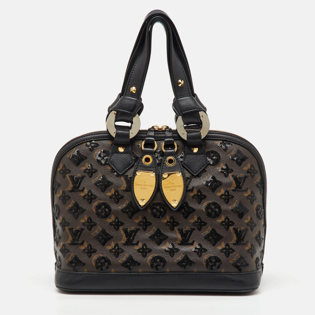 Louis Vuitton Limited Edition Black Monogram Sequins Eclipse Alma Bag Louis Vuitton Limited Edition Black Monogram Sequins Eclipse Alma Bag