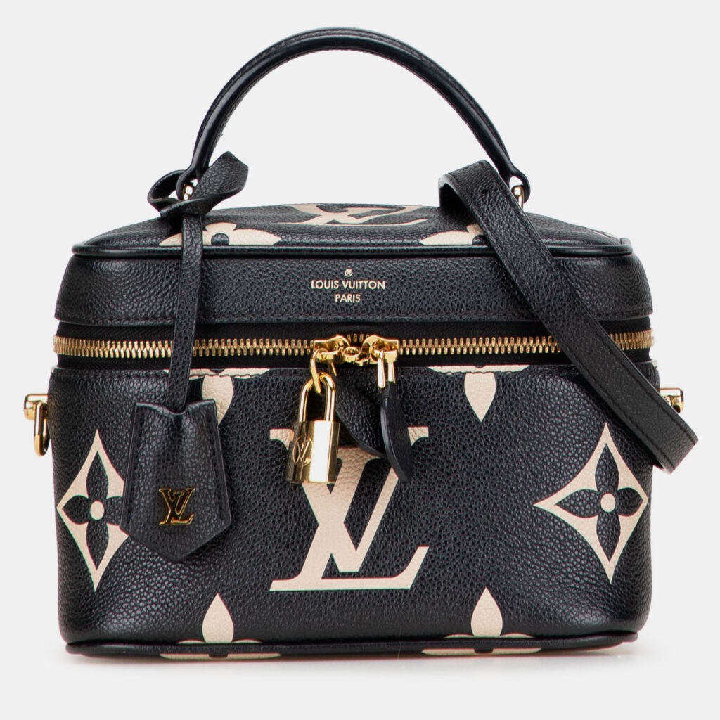 Louis Vuitton Black Bicolor Monogram Giant Empreinte Vanity PM