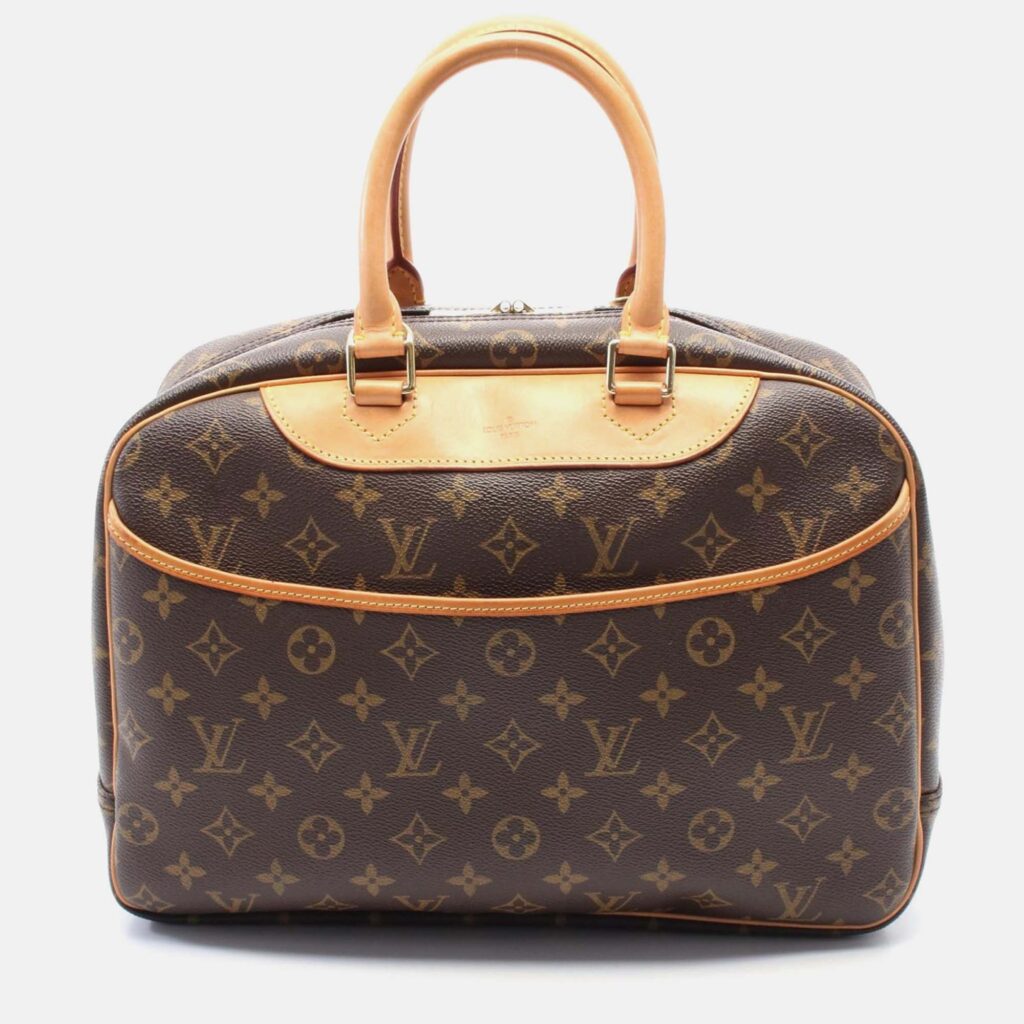 Louis Vuitton Deauville Brown Monogram Canvas and Leather Shoulder Bag Louis Vuitton Deauville Brown Monogram Canvas and Leather Shoulder Bag