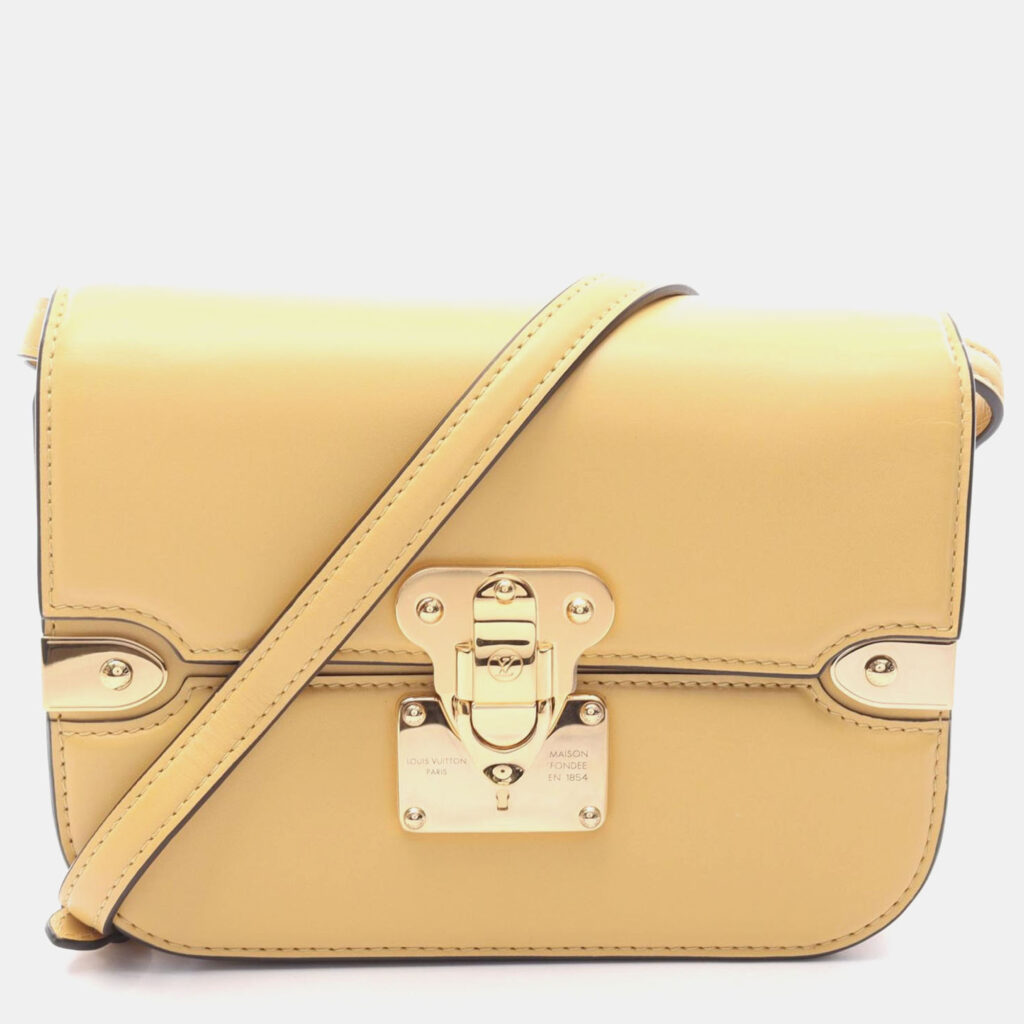 Louis Vuitton OnTheGo East West Yellow Leather Shoulder Bag Louis Vuitton OnTheGo East West Yellow Leather Shoulder Bag