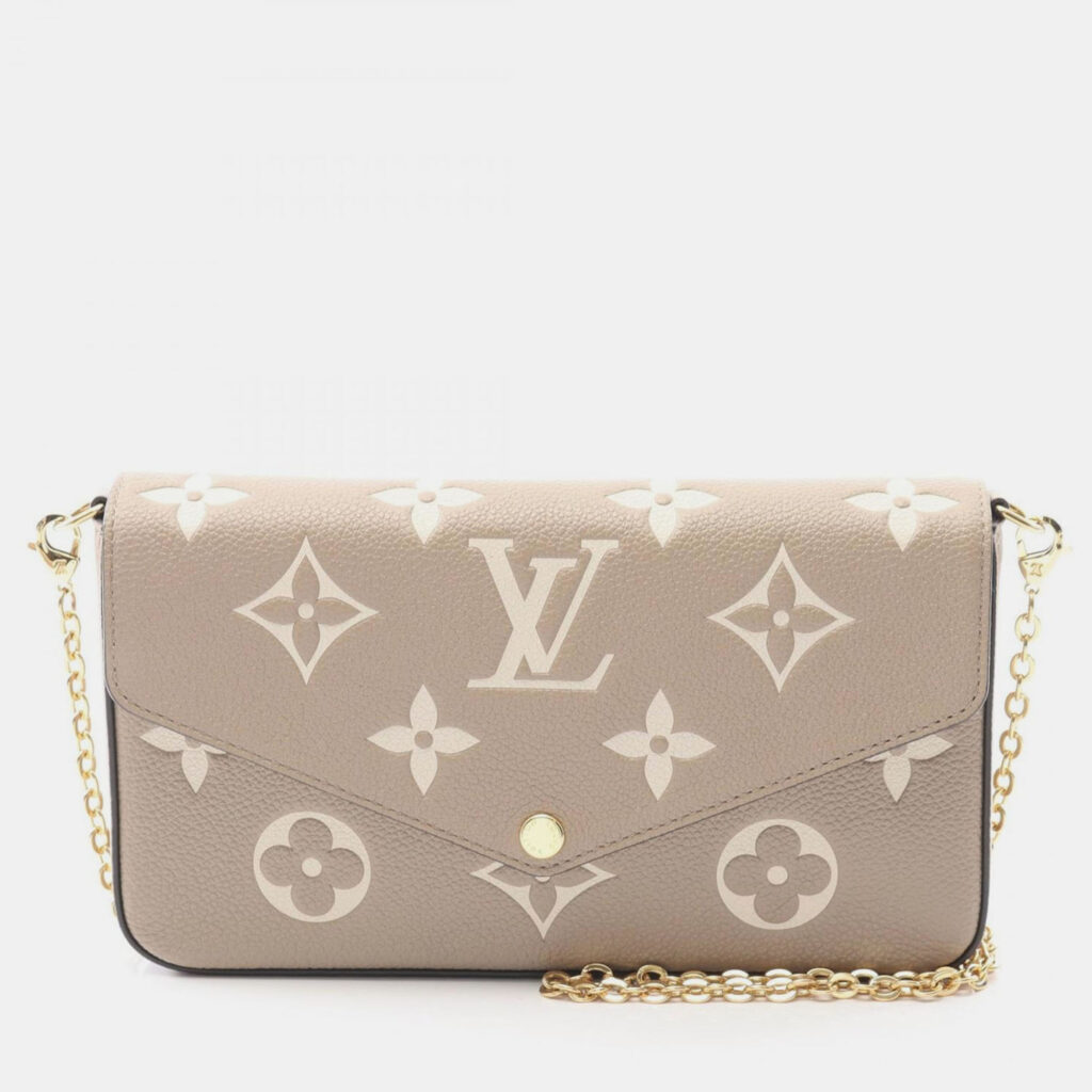 Louis Vuitton OnTheGo East West Beige Monogram Empreinte Leather Shoulder Bag Louis Vuitton OnTheGo East West Beige Monogram Empreinte Leather Shoulder Bag