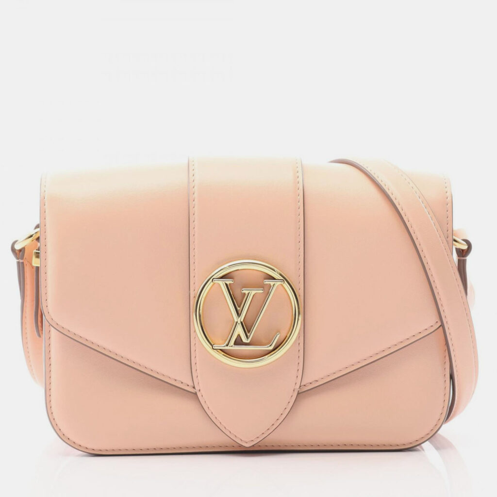 Louis Vuitton Bella Pink Mahina Calfskin Leather Shoulder Bag Louis Vuitton Bella Pink Mahina Calfskin Leather Shoulder Bag