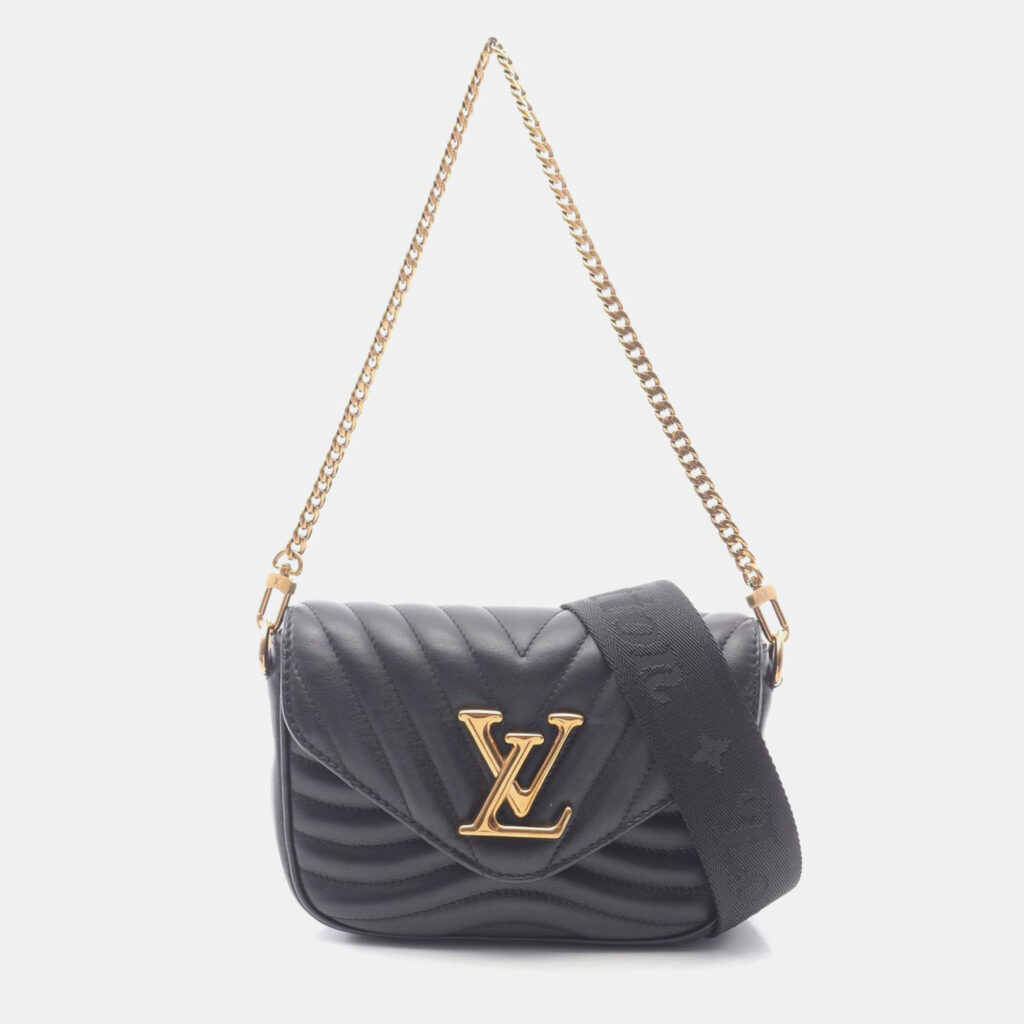 Louis Vuitton Lockme Chain Black Grained Calfskin Leather Shoulder Bag Louis Vuitton Lockme Chain Black Grained Calfskin Leather Shoulder Bag
