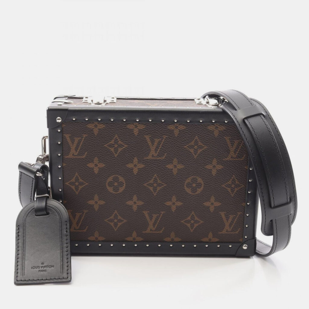 Louis Vuitton Box Brown Monogram Macassar Canvas Clutch Bag