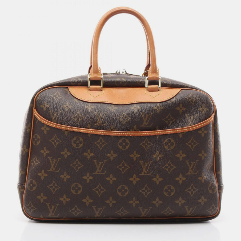 Louis Vuitton Deauville Brown Monogram Canvas Top Handle Bag Louis Vuitton Deauville Brown Monogram Canvas Top Handle Bag