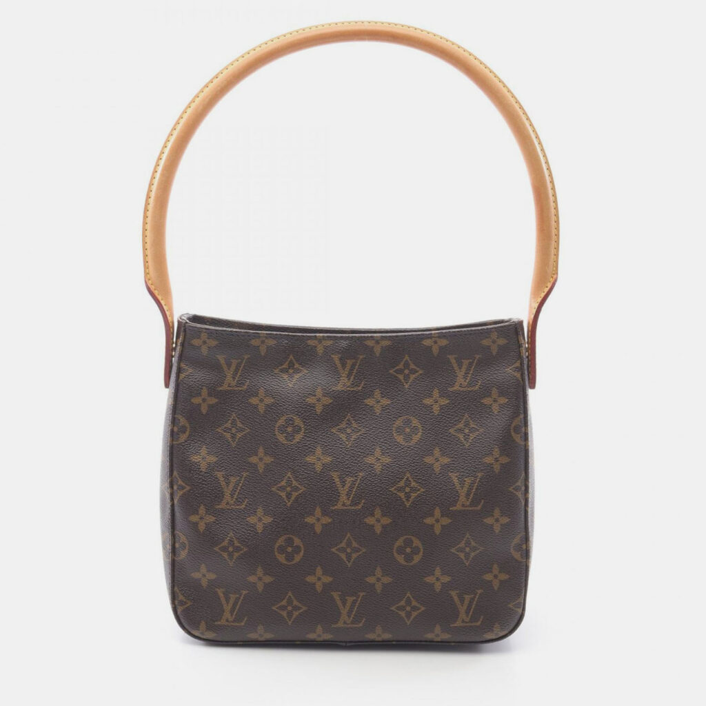 Louis Vuitton Looping MM Brown Monogram Canvas Shoulder Bag Louis Vuitton Looping MM Brown Monogram Canvas Shoulder Bag