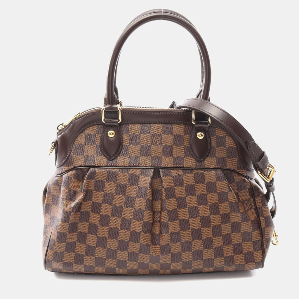 Louis Vuitton Trevi PM Brown Damier Ebene Canvas Top Handle Bag Louis Vuitton Trevi PM Brown Damier Ebene Canvas Top Handle Bag