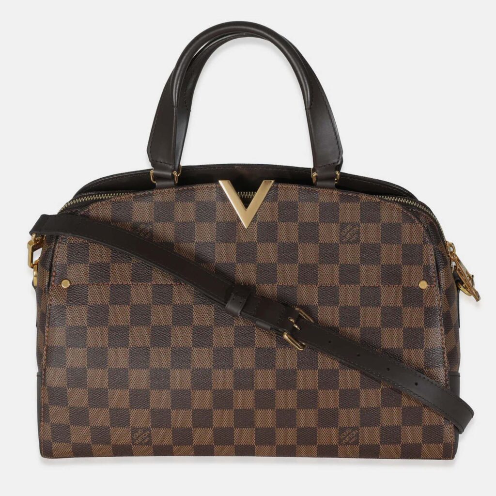 Louis Vuitton Damier Ebene Canvas Kensington Bowling Bag Louis Vuitton Damier Ebene Canvas Kensington Bowling Bag