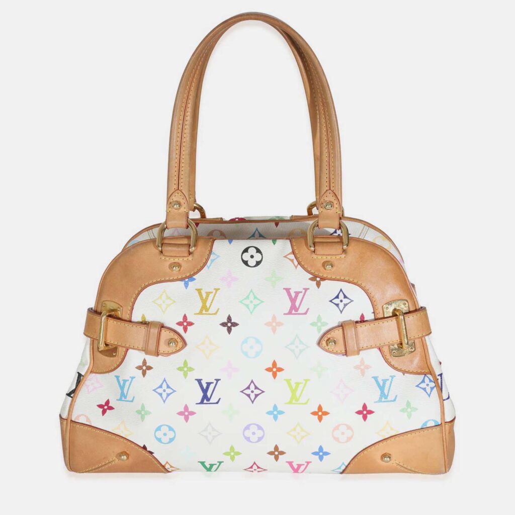 Louis Vuitton White Monogram Multicolor Canvas Claudia Louis Vuitton White Monogram Multicolor Canvas Claudia