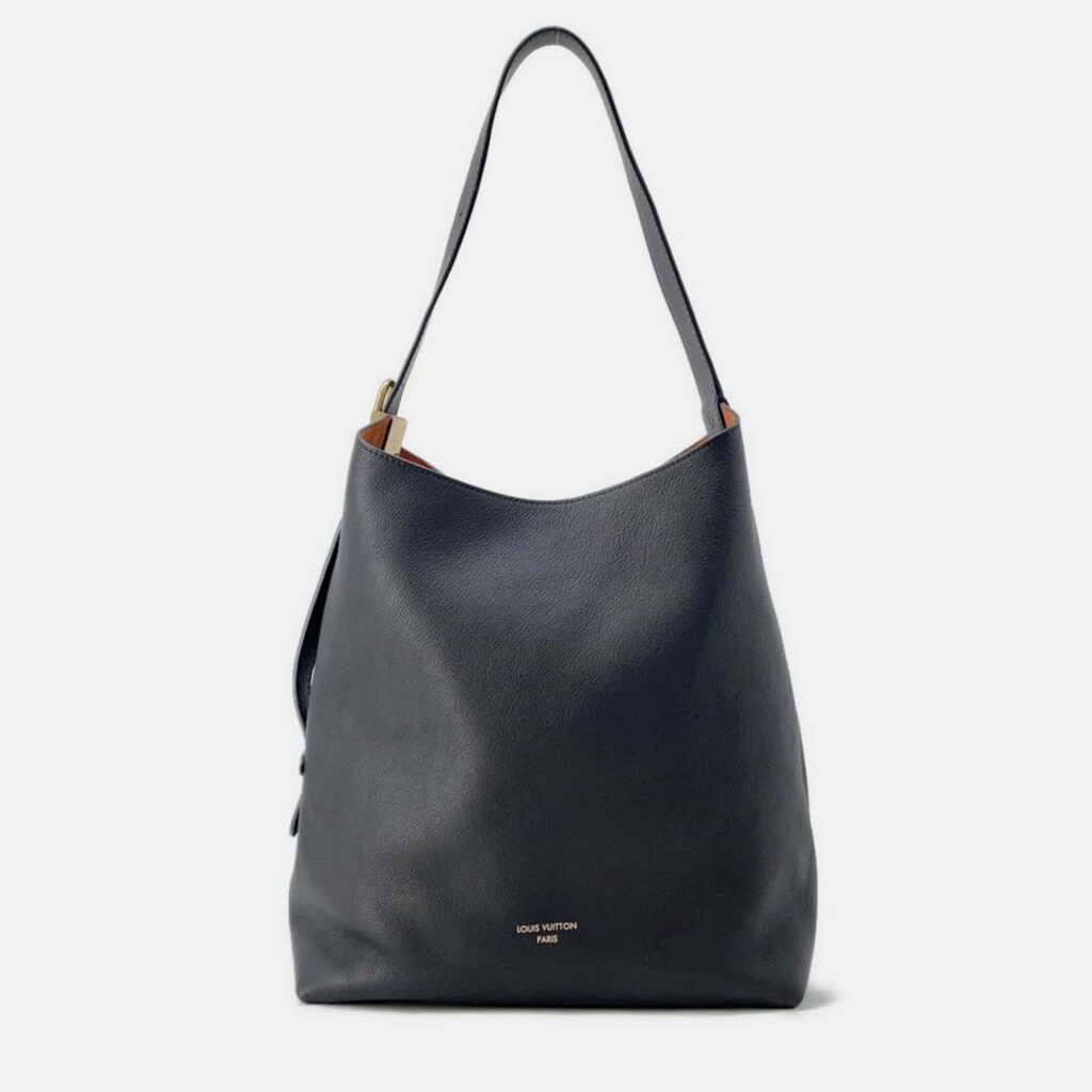 Louis Vuitton Black Grained Calf Leather Lowkey Hobo MM Shoulder Bag Louis Vuitton Black Grained Calf Leather Lowkey Hobo MM Shoulder Bag