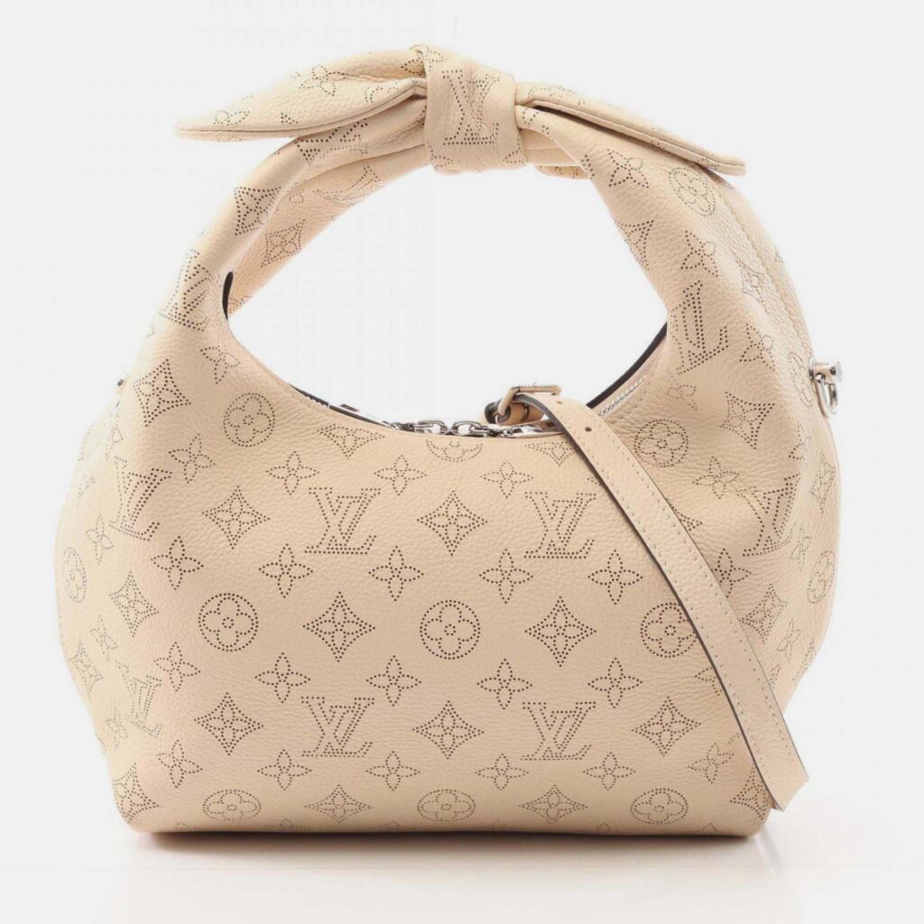Louis Vuitton Why Not Pm Mahina Leather Handbag Beige