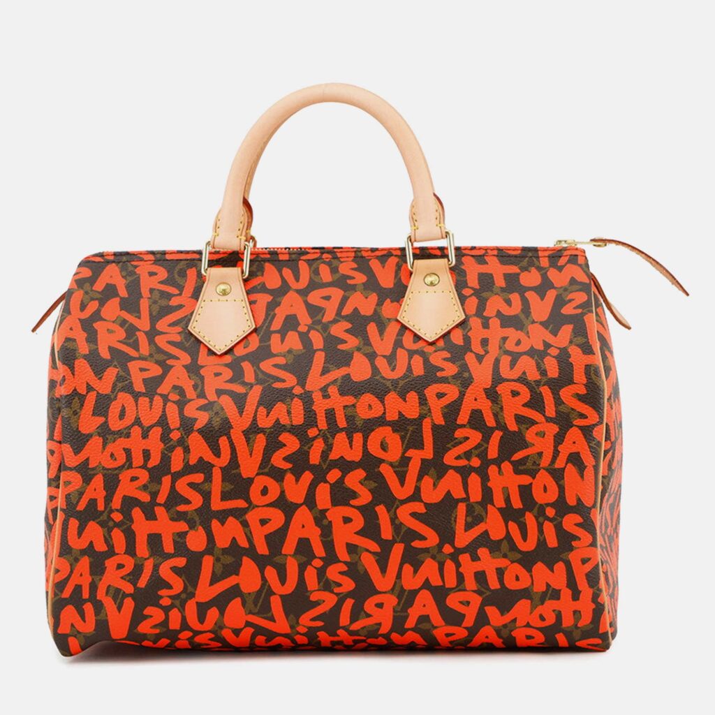 Louis Vuitton Speedy Orange/Brown Monogram Graffiti Size 30