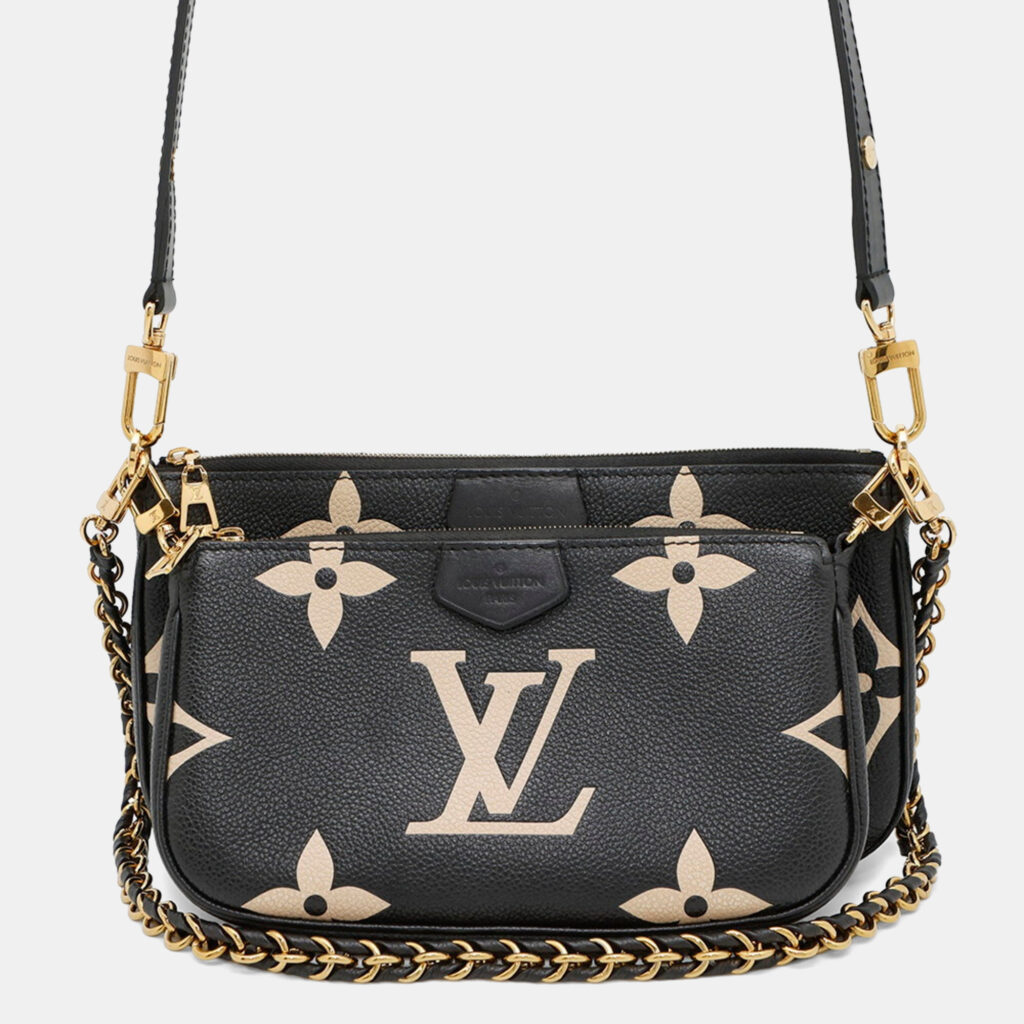 Louis Vuitton Two-Tone Monogram Empreinte Multi Pochette Accessoires Shoulder Bag Black Louis Vuitton Two-Tone Monogram Empreinte Multi Pochette Accessoires Shoulder Bag Black