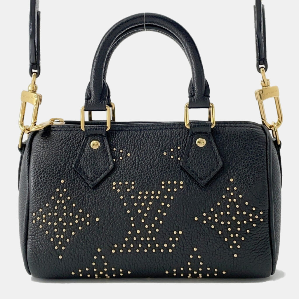 Louis Vuitton Monogram Empreinte Nano Speedy Handbag Black