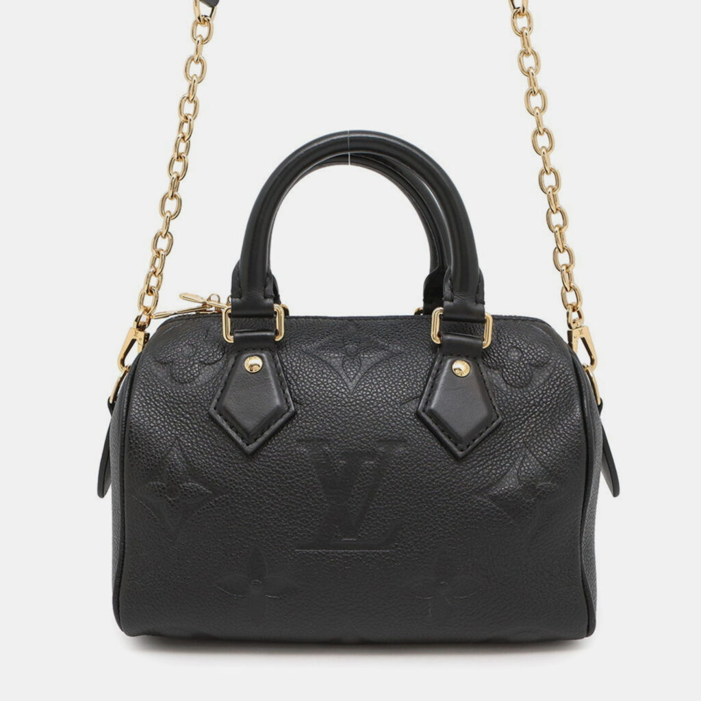 Louis Vuitton Black Monogram Empreinte Speedy Bandouliere 20 Handbag