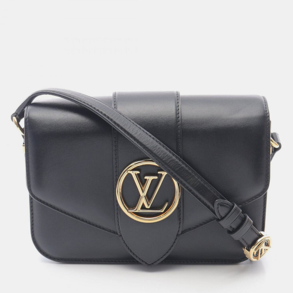 Louis Vuitton LV Pont9 Black Leather Shoulder Bag