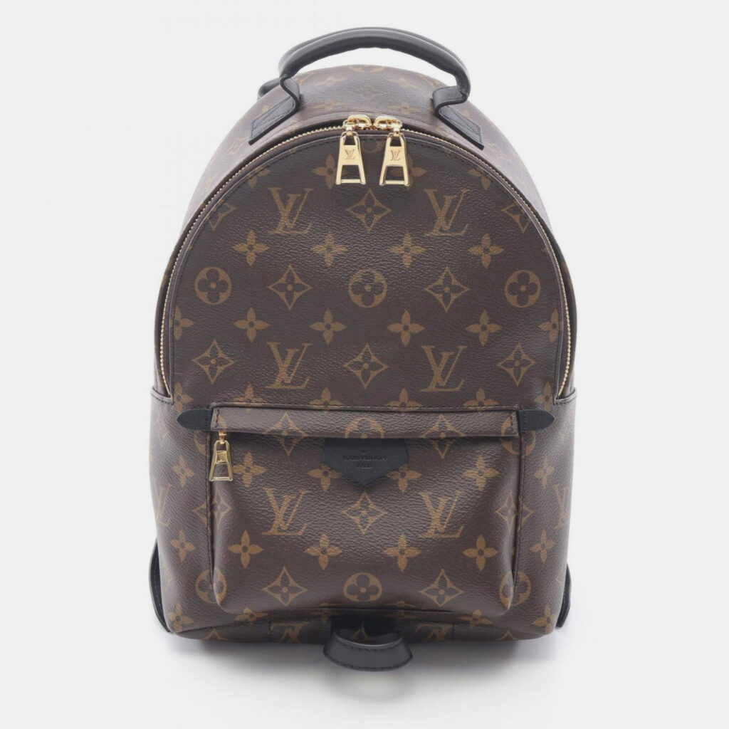 Louis Vuitton Palm Springs Brown/Black Monogram Coated Canvas Leather PM Backpack Louis Vuitton Palm Springs Brown/Black Monogram Coated Canvas Leather PM Backpack