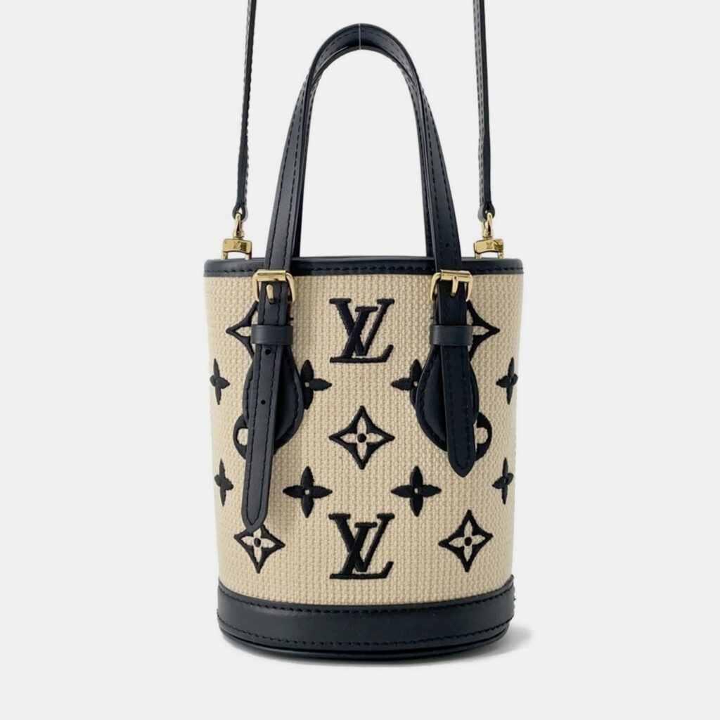 Louis Vuitton Monogram Nano Baguette Shoulder Bag Black Louis Vuitton Monogram Nano Baguette Shoulder Bag Black
