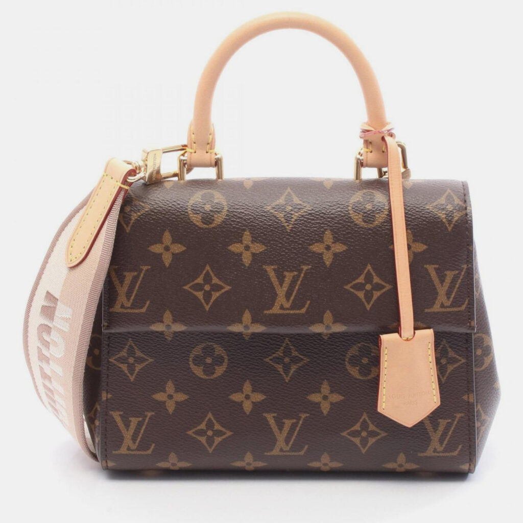 Louis Vuitton Cluny Mini Handbag Coated Canvas And Leather Monogram Brown Louis Vuitton Cluny Mini Handbag Coated Canvas And Leather Monogram Brown