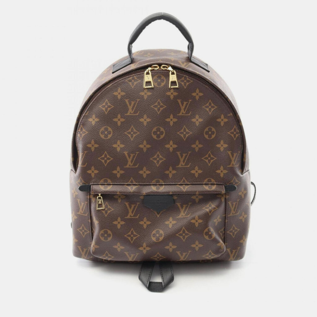 Louis Vuitton Palm Springs Backpack Mm Coated Canvas And Leather Monogram Brown Louis Vuitton Palm Springs Backpack Mm Coated Canvas And Leather Monogram Brown