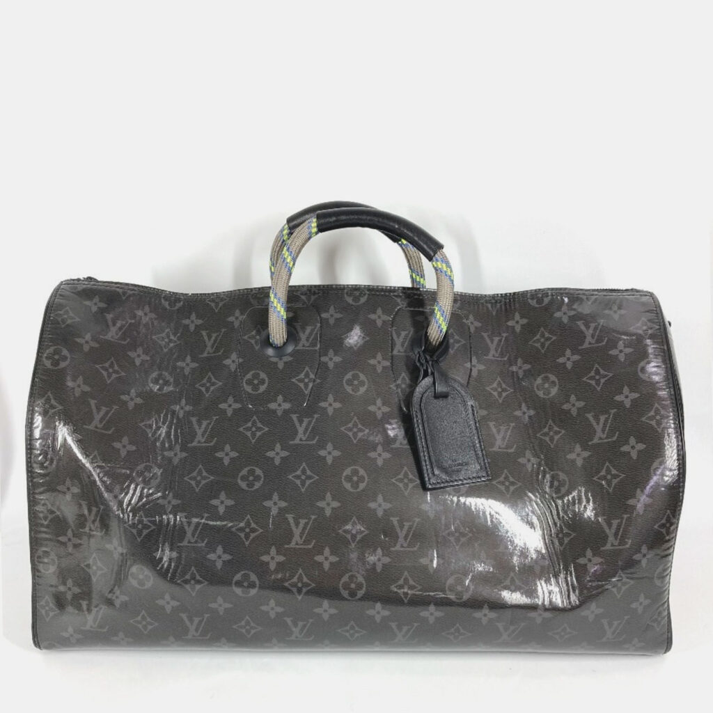 Louis Vuitton Monogram Eclipse Glaze Isetan Limited Keepall Bandouliere 50 2Way Bag Travel Shoulder Boston Black