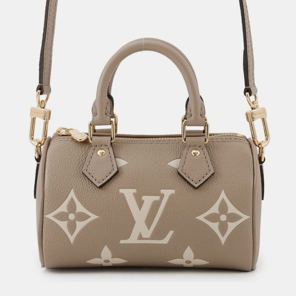 Louis Vuitton Beige Monogram Empreinte Nano Speedy Handbag