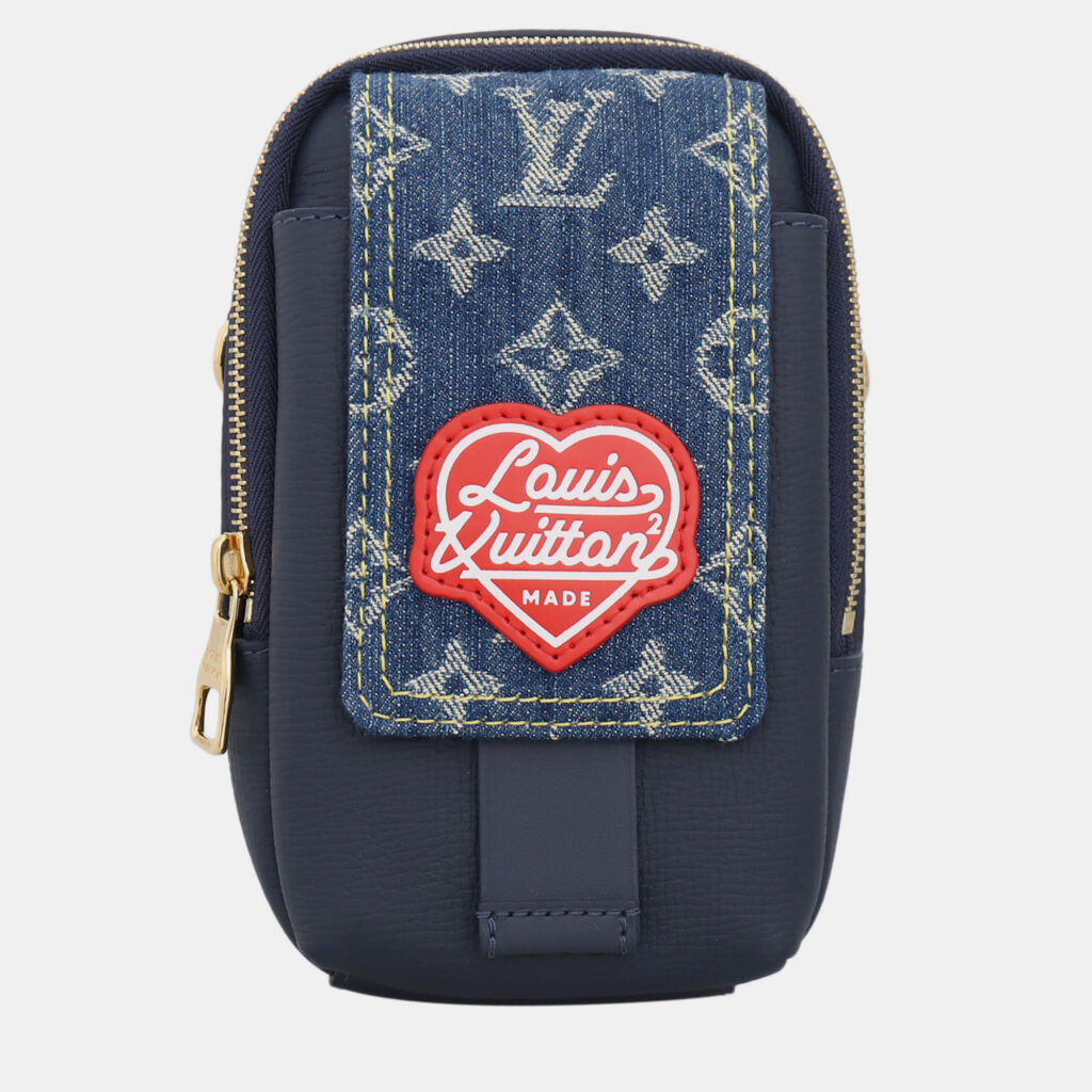 x Nigo Denim Detail Flap Double Phone Pouch