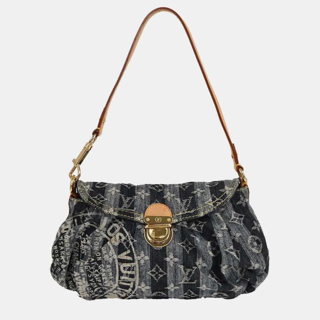 Louis Vuitton Blue Monogram Denim Mini Pleaty Raye Handbag Louis Vuitton Blue Monogram Denim Mini Pleaty Raye Handbag