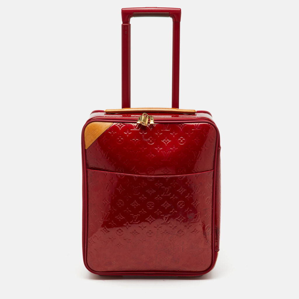 luxury-women-louis-vuitton-used-handbags-p1229774-020.jpg Louis Vuitton Rouge Grenadine Monogram Vernis Pegase 45 Trolley Luggage